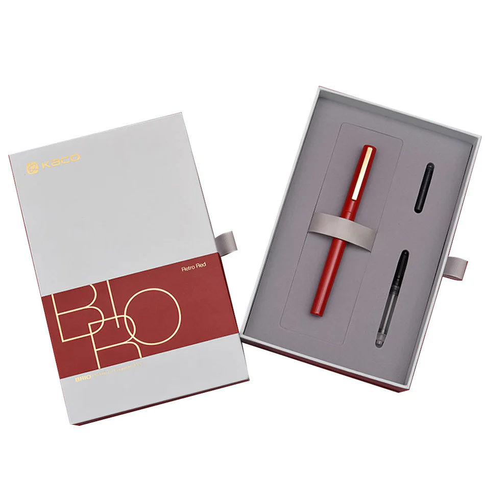 Kaco Brio Fountain Pen Set Red
