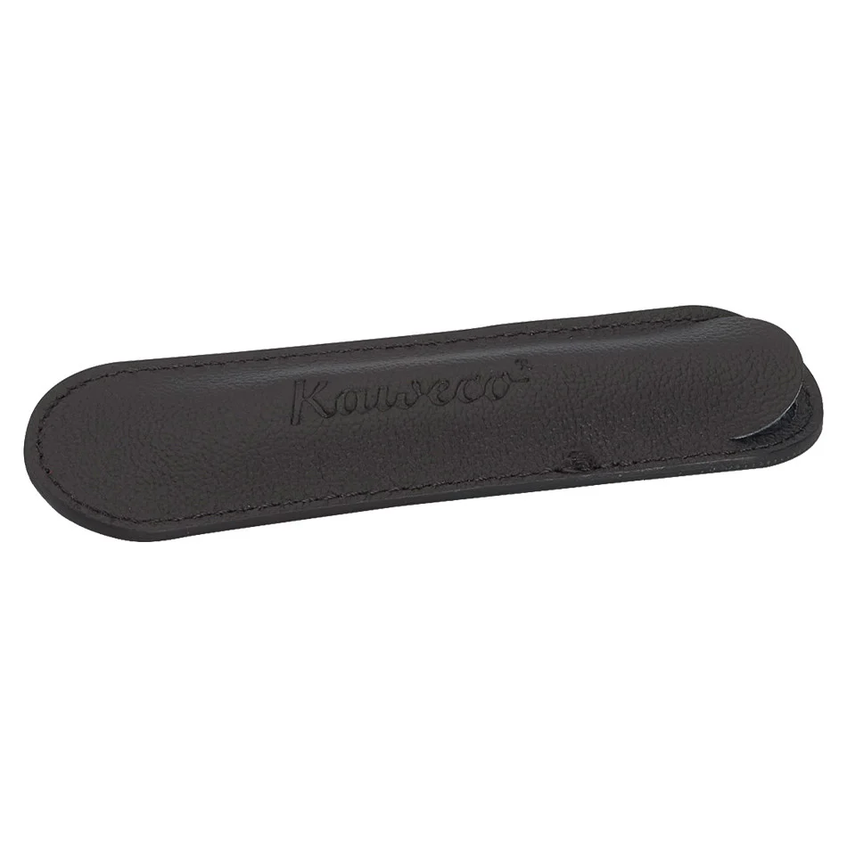 Kaweco Eco Long Black Leather Pen Pouch for 1 Pen
