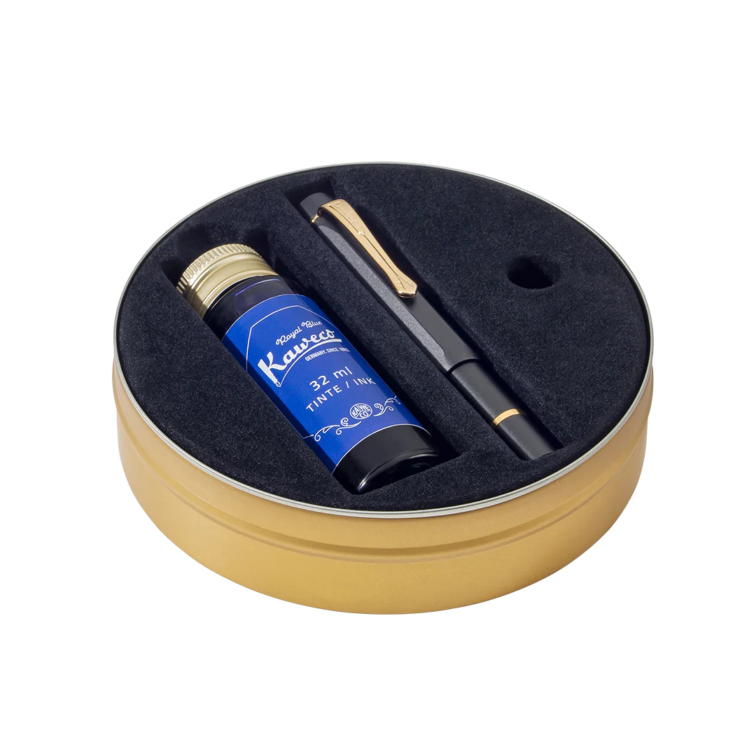 Kaweco Sport Piston Filler Fountain Pen and 32ml Ink Set Black - Image 4