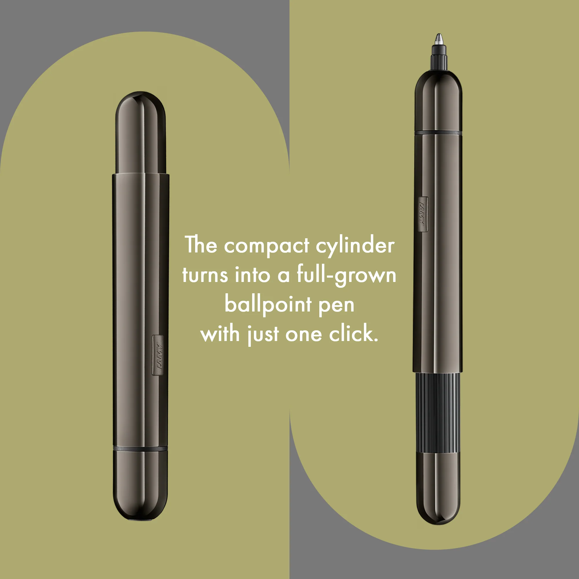 LAMY 281 pico Lx Ruthenium Ballpoint Pen and Leather Pouch set - Image 4