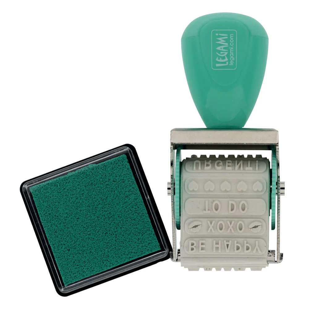 Legami Just My Type Rotating Stamp With Ink Pad