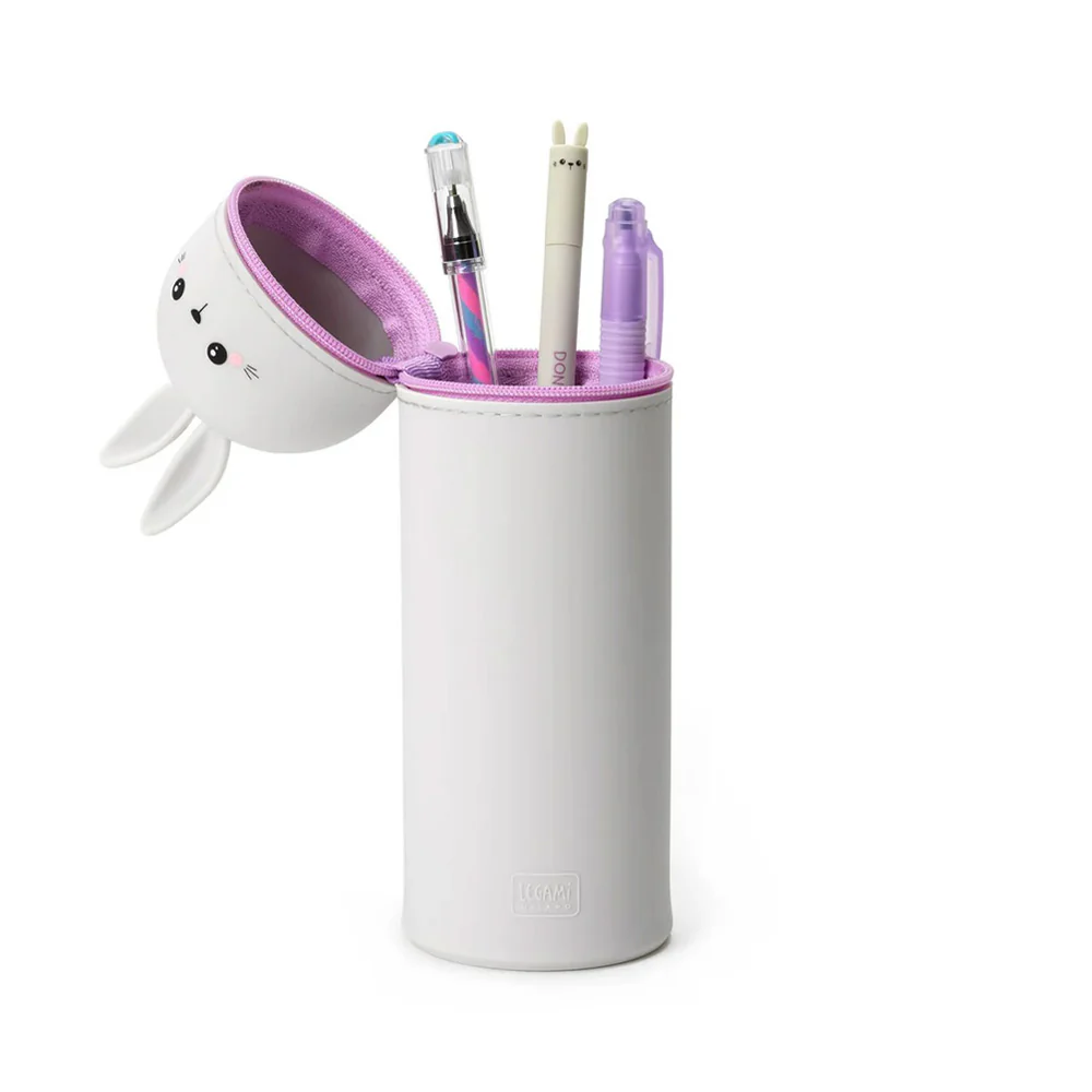Legami Kawaii 2-in-1 Soft Silicone Pencil Case Bunny - Image 2