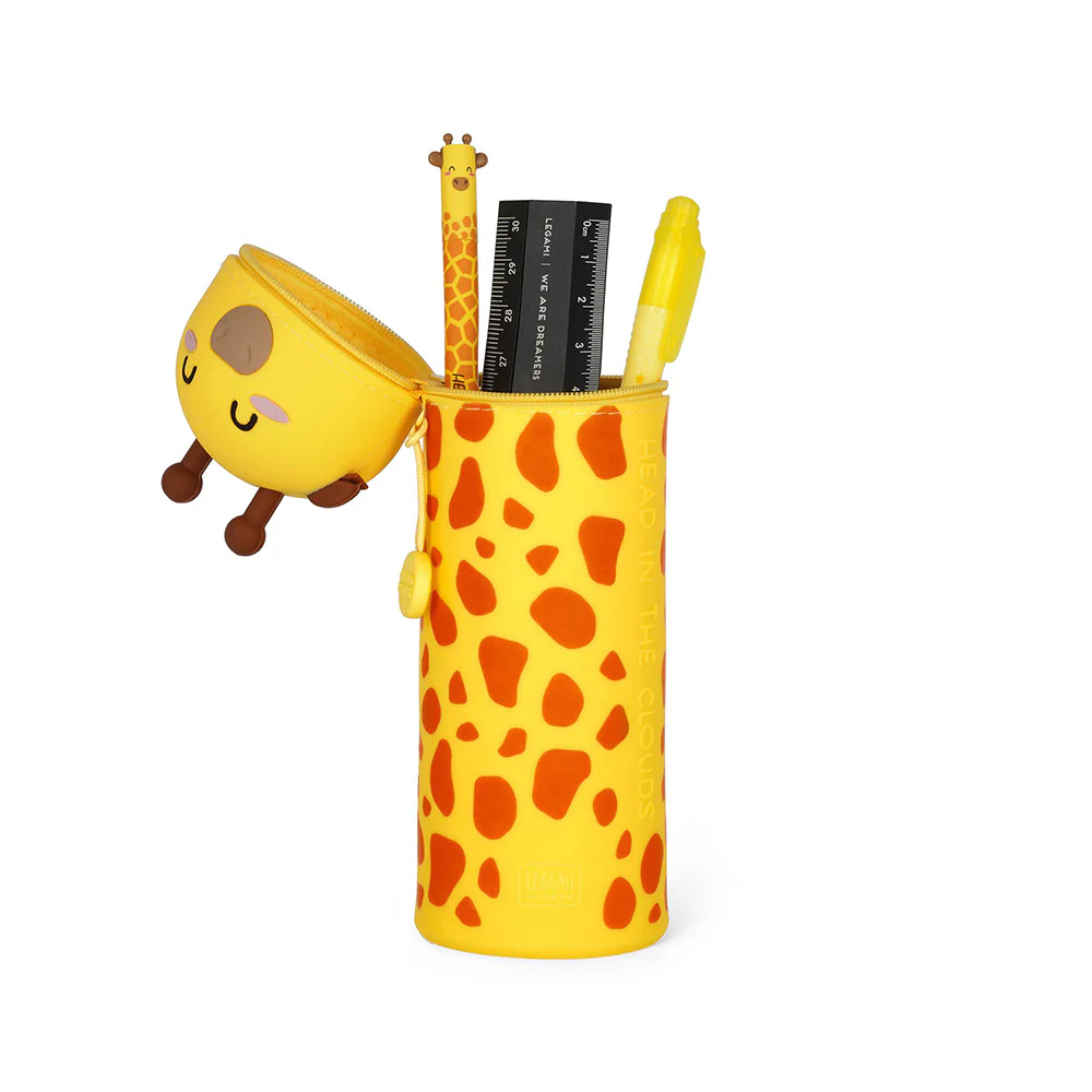 Legami Kawaii 2-in-1 Soft Silicone Pencil Case Giraffe - Image 2