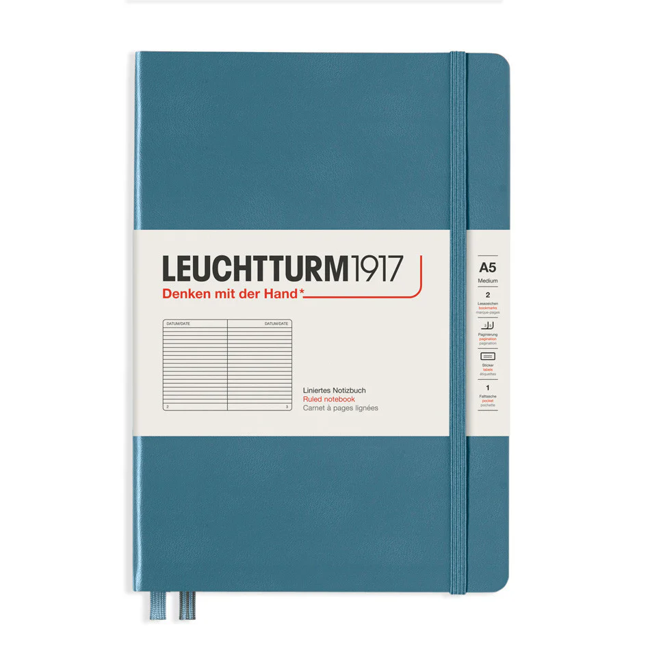 LEUCHTTURM1917 Hardcover Notebook Medium Stone Blue - Image 6