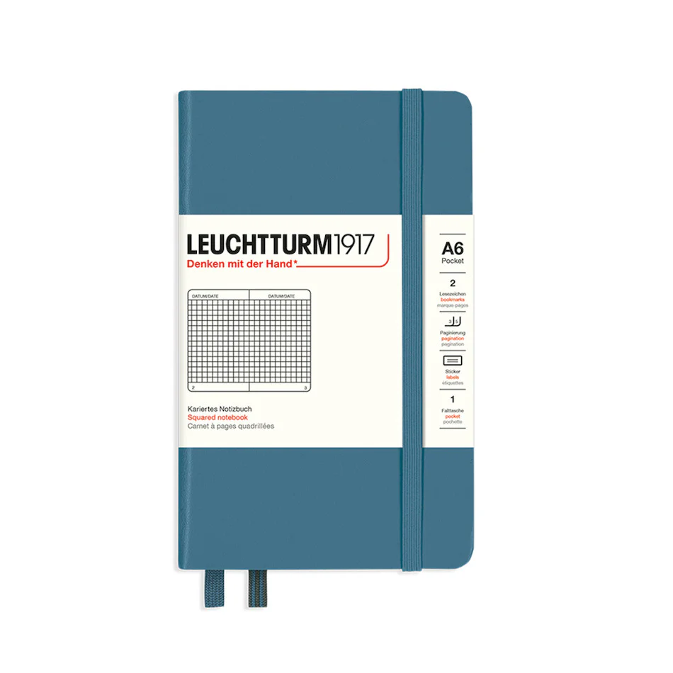 LEUCHTTURM1917 Hardcover Notebook Pocket Stone Blue - Image 3