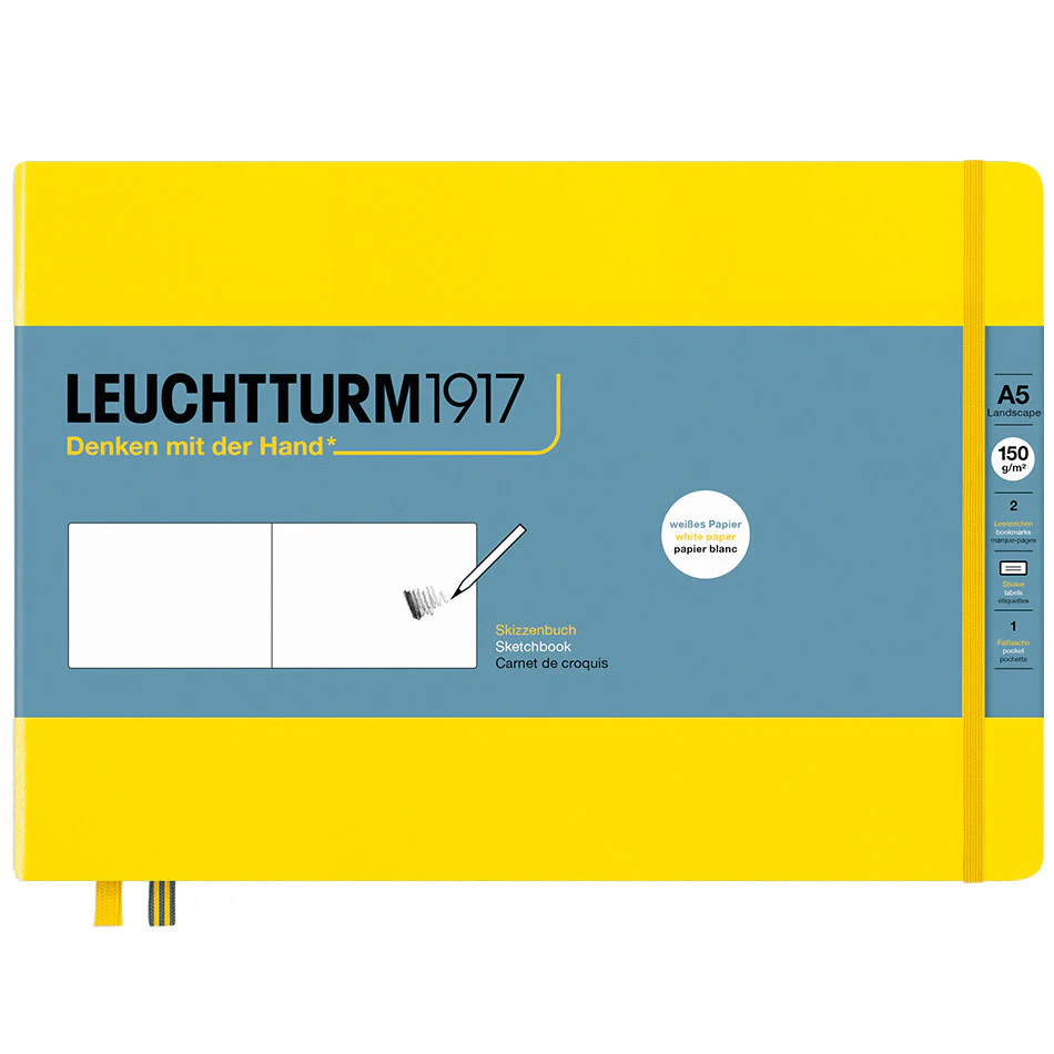 LEUCHTTURM1917 Sketchbook Medium Landscape Lemon