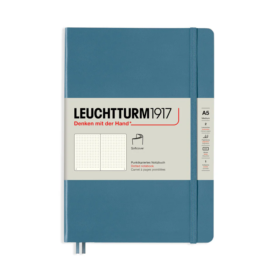 LEUCHTTURM1917 Softcover Medium Notebook Stone Blue - Image 4