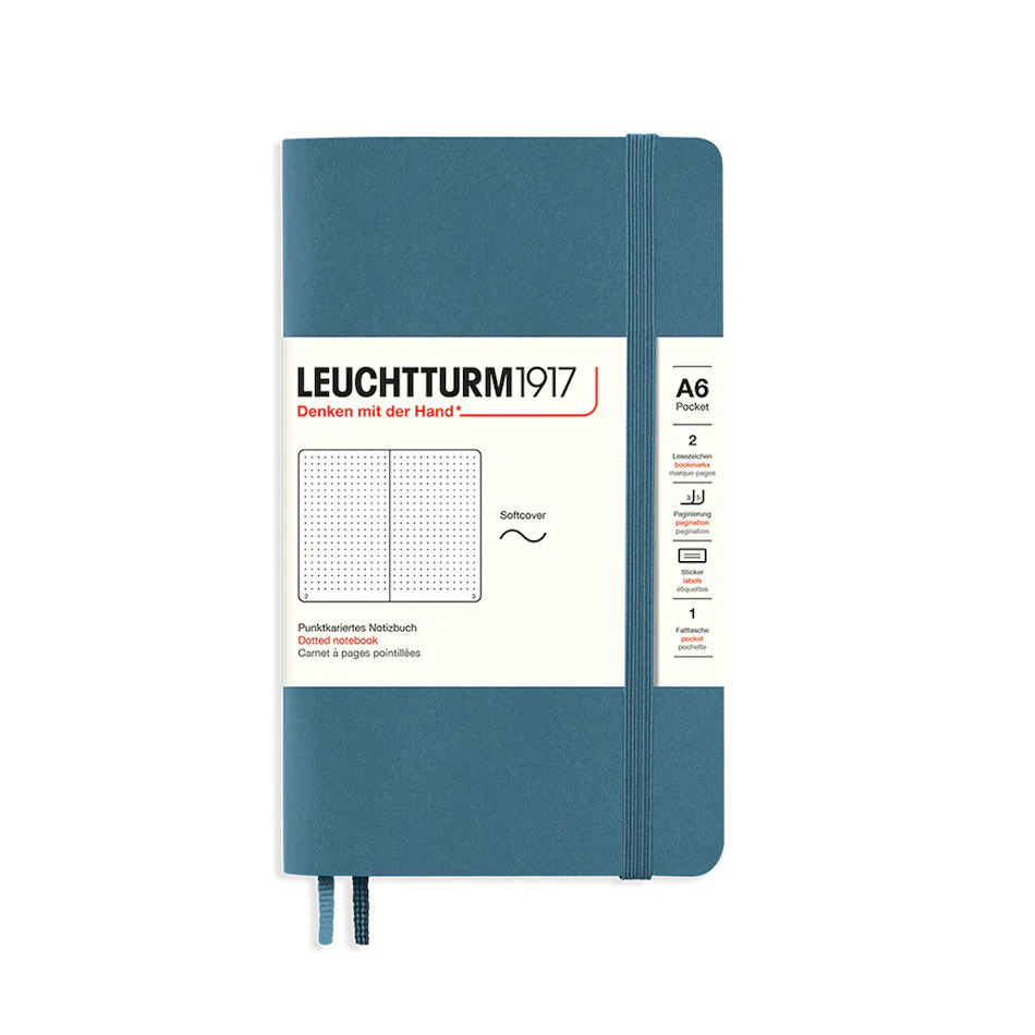 LEUCHTTURM1917 Softcover Notebook Pocket Stone Blue - Image 2