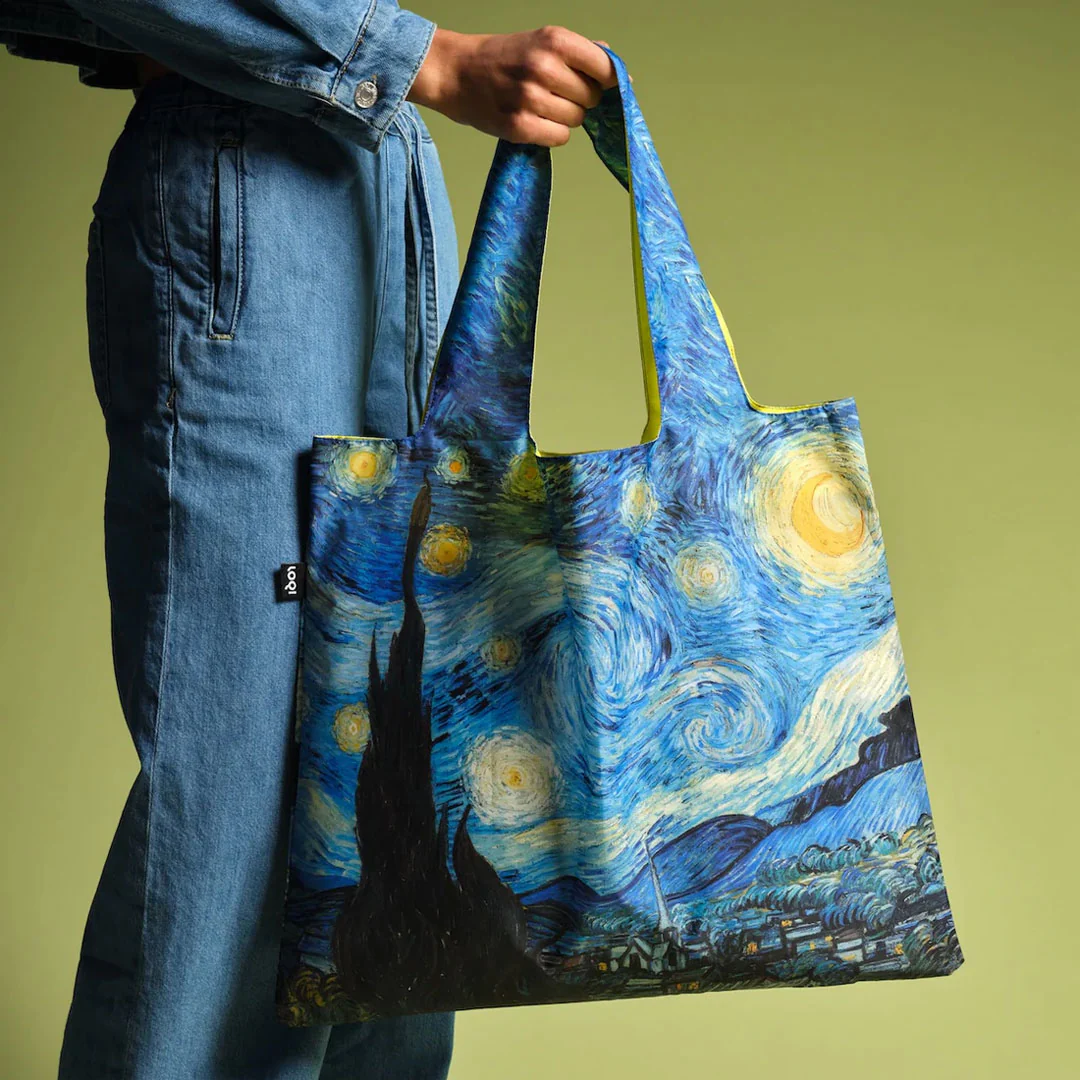 LOQI VINCENT VAN GOGH The Starry Night Recycled Tote Bag - Image 3