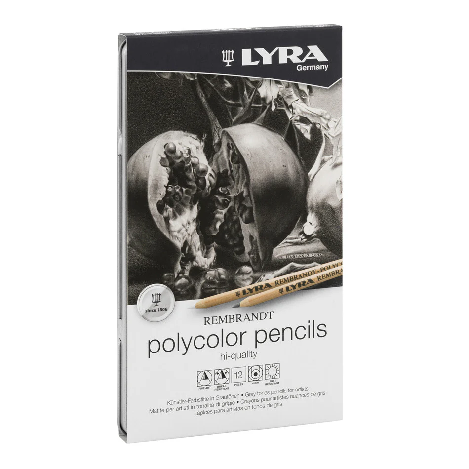 LYRA Rembrandt Polycolour Pencil Grey Set of 12