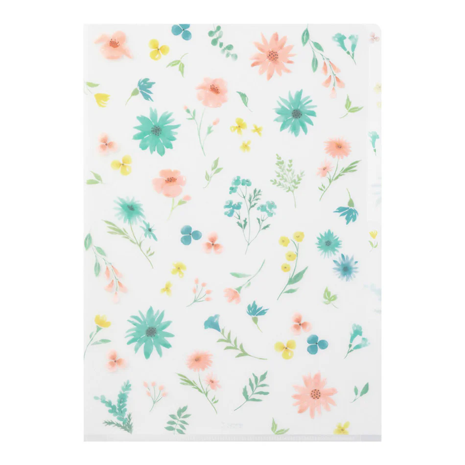 Midori 3 Pockets Clear Folder A4