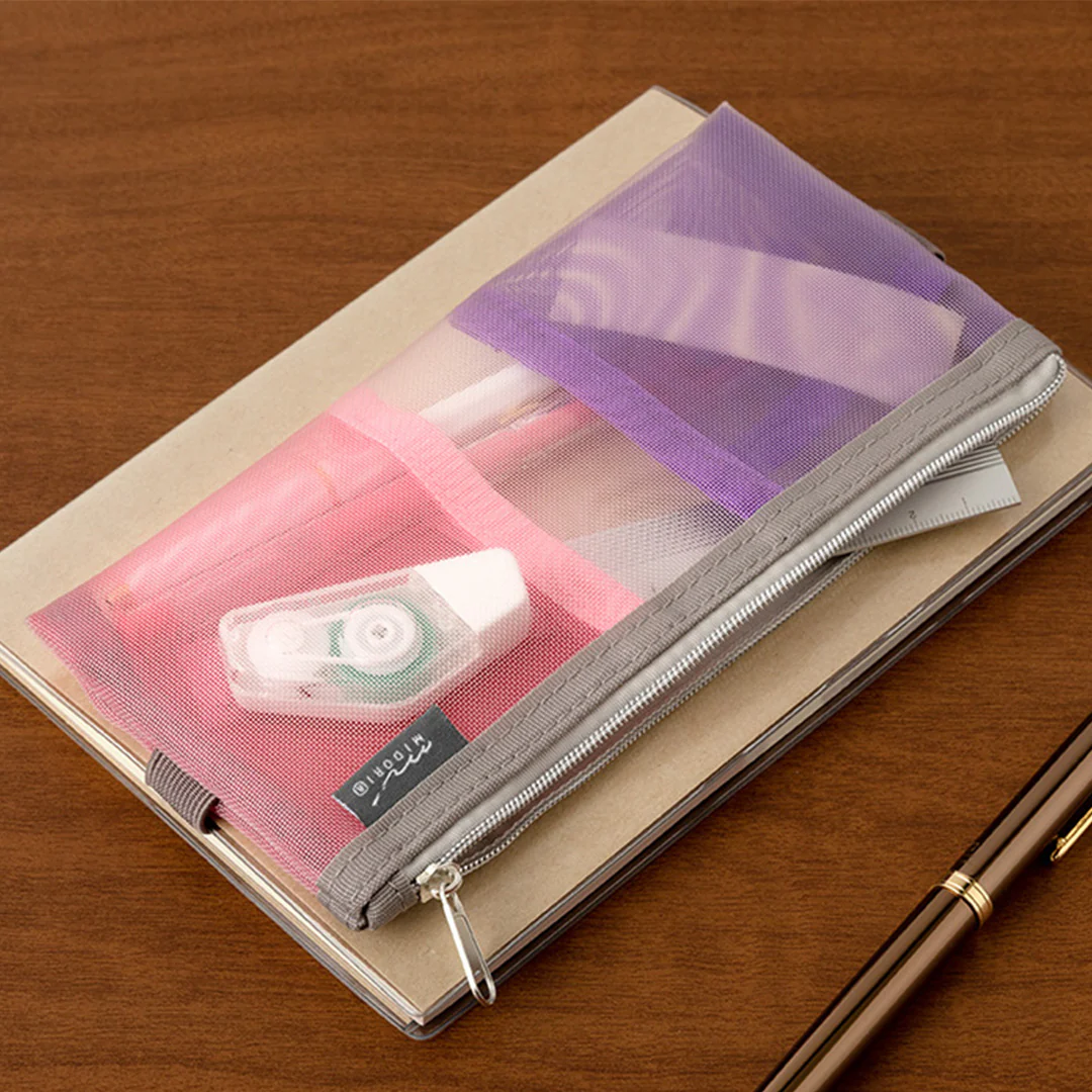 Midori Book Band Mesh Pen Case B6-A5 - Image 8