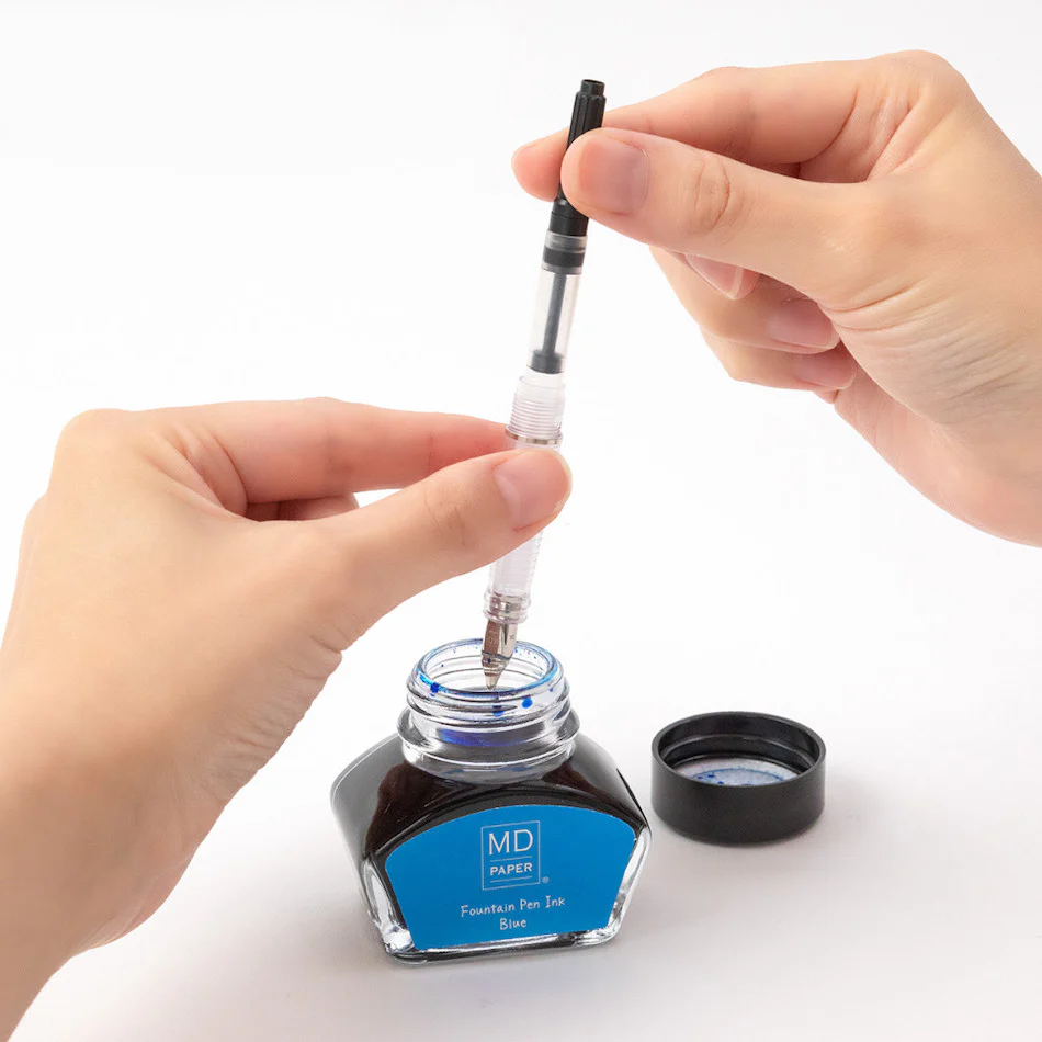 Midori MD Fountain Pen With Bottled Ink Limited Edition Blue - Image 5