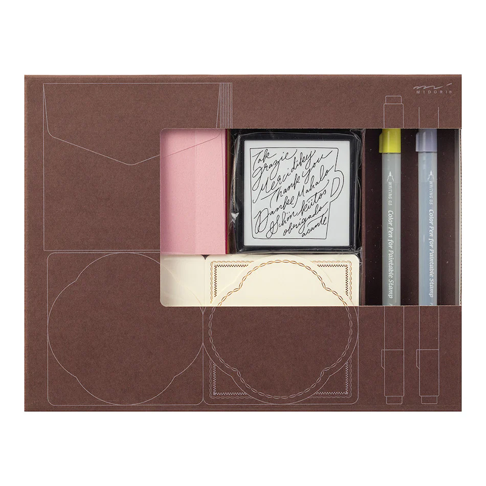Midori Paintable Stamp Kit Limited Edition World Thank You