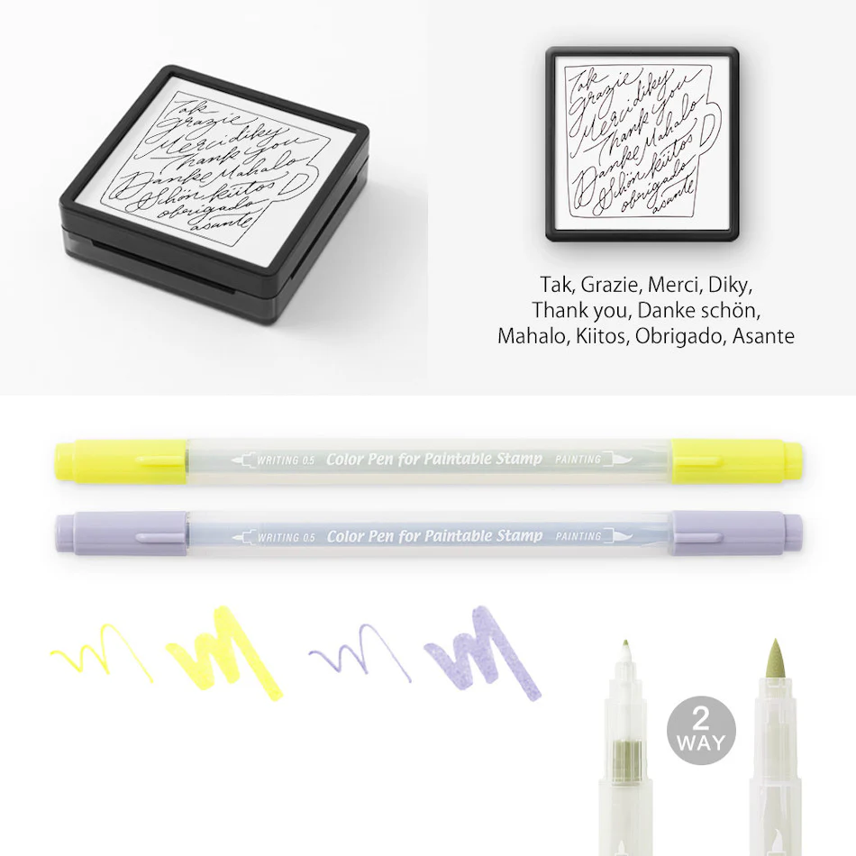 Midori Paintable Stamp Kit Limited Edition World Thank You - Image 5