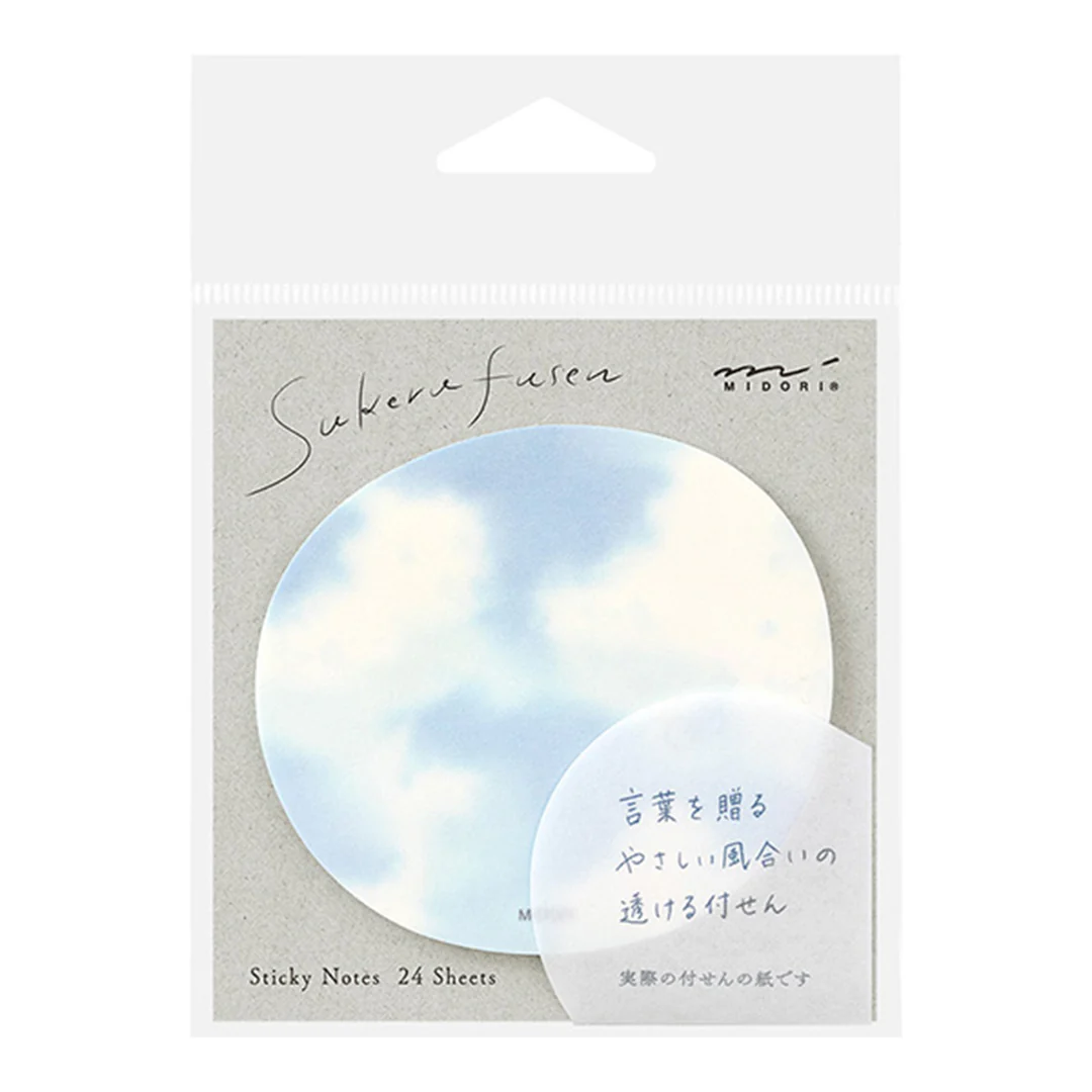 Midori Sticky Notes Transparency Sky Light Blue - Image 2