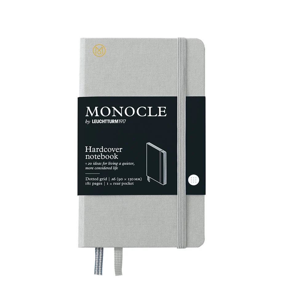 Monocle by Leuchtturm1917 Hardcover Notebook A6 Light Grey