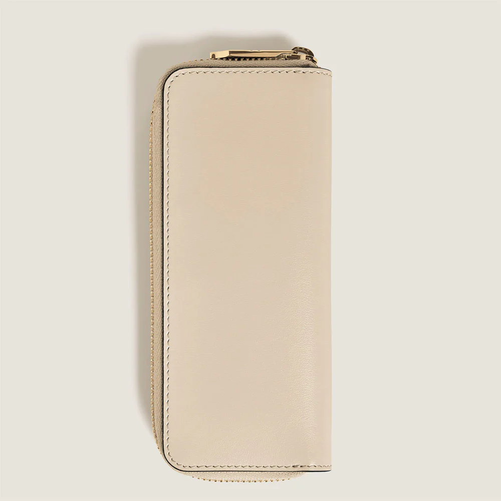 Montblanc Meisterstuck 2 Pen Pouch with Zip Cloudy Beige - Image 4