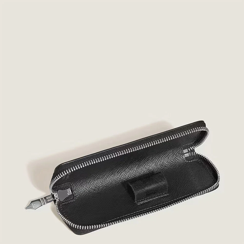 Montblanc Sartorial 1 Pen Zipped Pouch Tweed Blue - Image 2