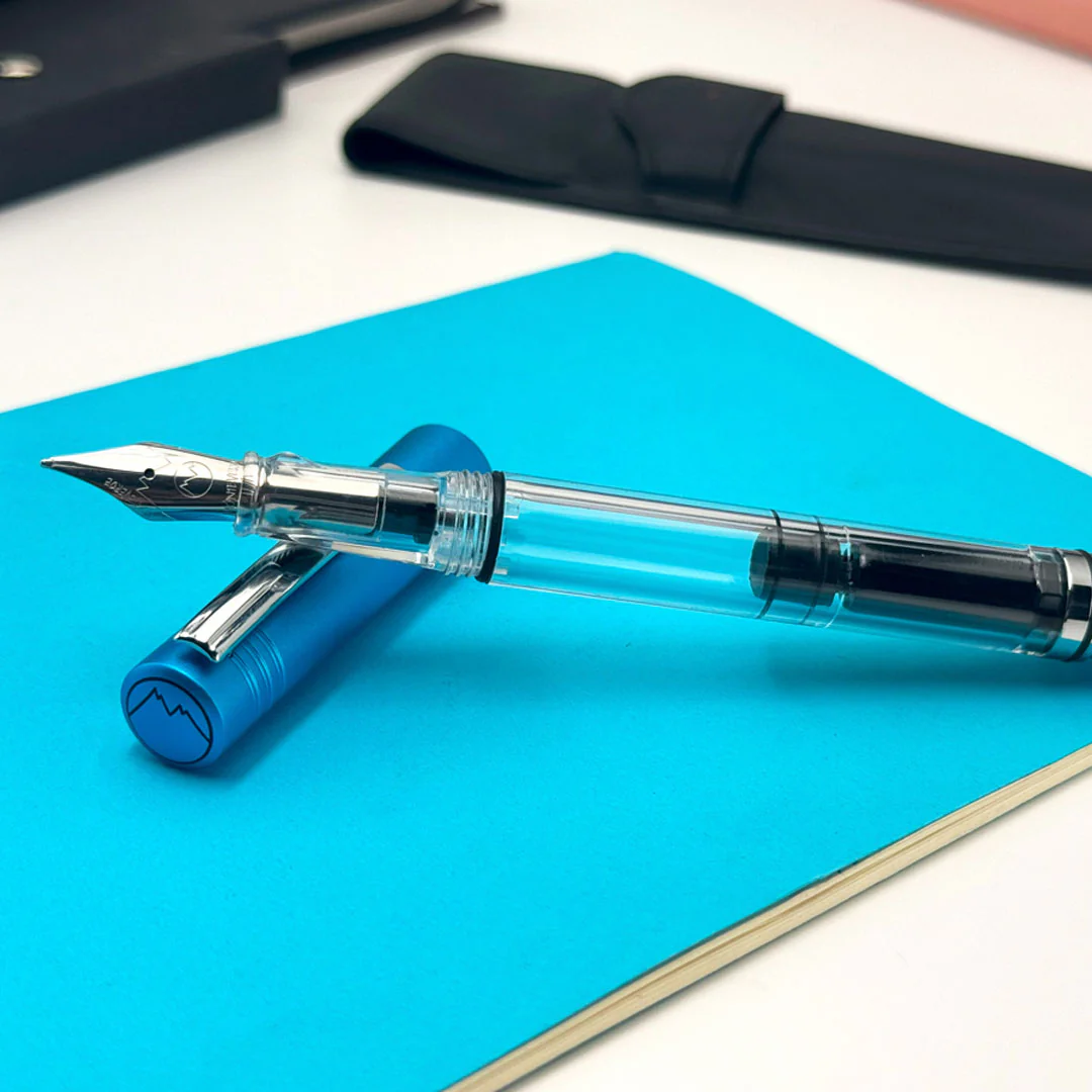 Monteverde MP1 Piston Filling Fountain Pen Bright Blue - Image 2
