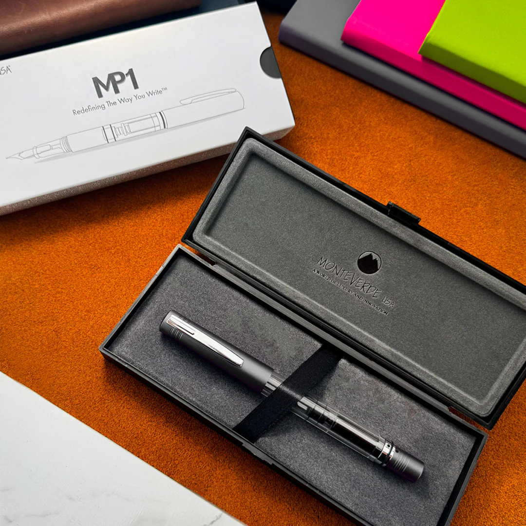Monteverde MP1 Piston Filling Fountain Pen Coal Grey - Image 5