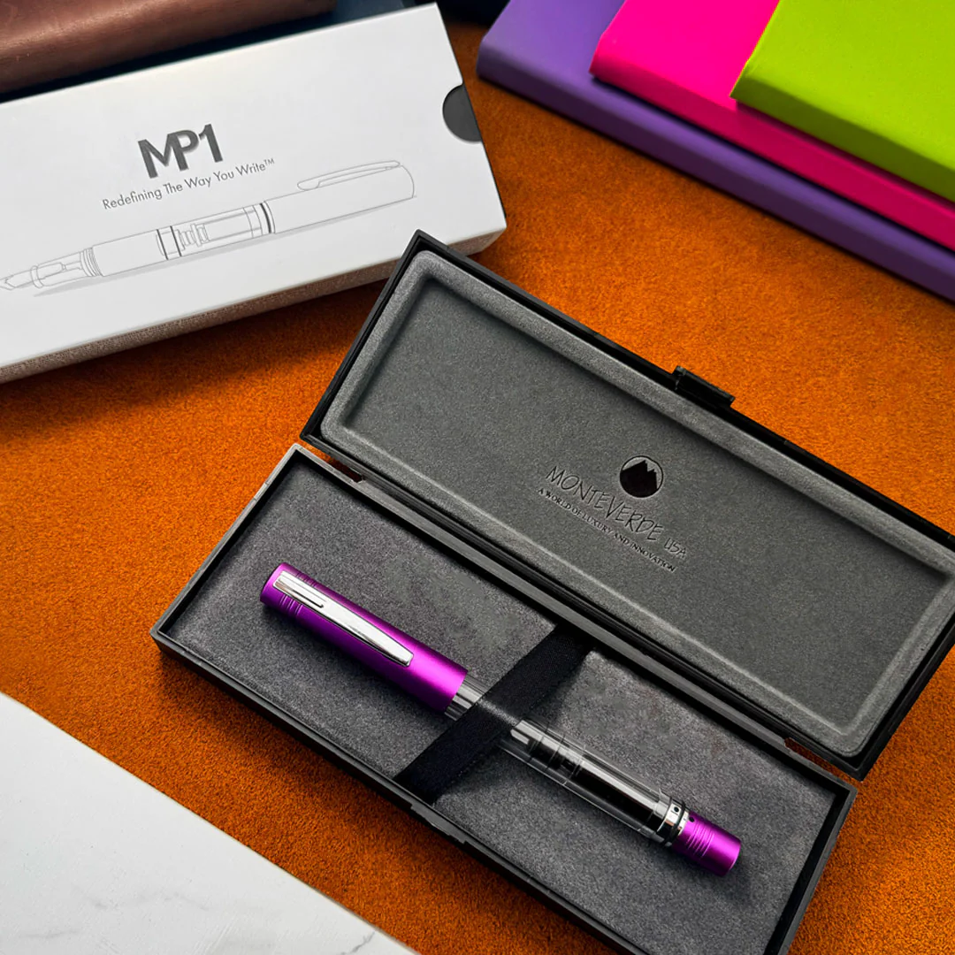 Monteverde MP1 Piston Filling Fountain Pen Purple Frost - Image 7