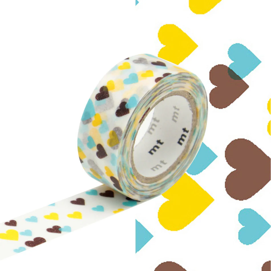 mt Washi Masking Tape - 15mm x 7m Motif Heart