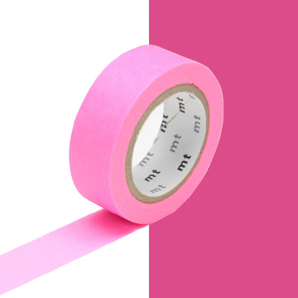 mt Washi Masking Tape - 15mm x 7m - Shocking Pink