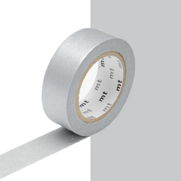 mt Washi Masking Tape - 15mm x 7m - Silver