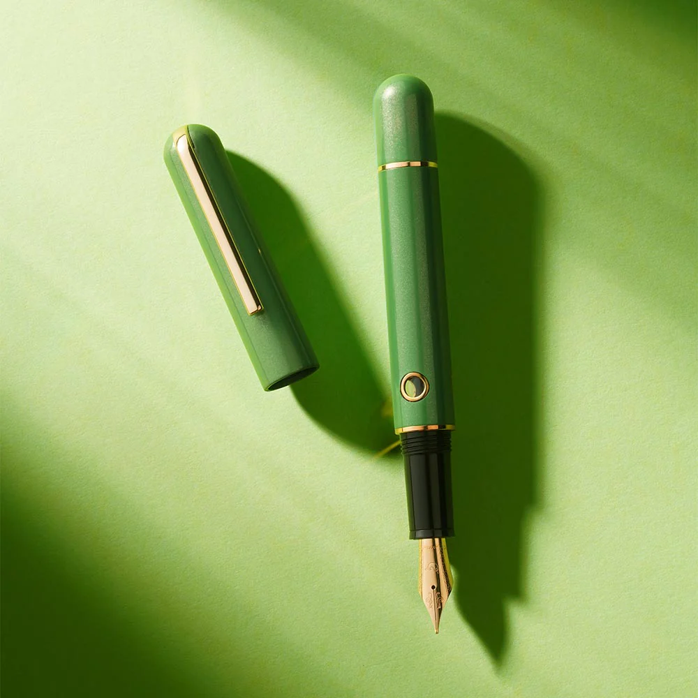 Nahvalur 365 Anniversary Roiro Urushi Lacquer Piston Filling Fountain Pen Jade - Image 2