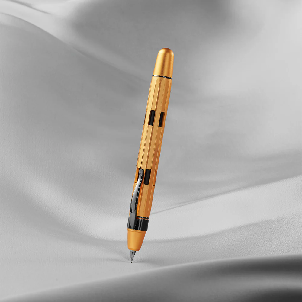Nahvalur Eclipse Retractable Fountain Pen Electrum - Image 2