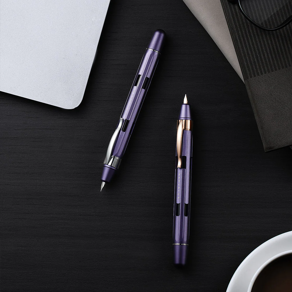 Nahvalur Eclipse Retractable Fountain Pen Hepatizon Rose Gold - Image 3