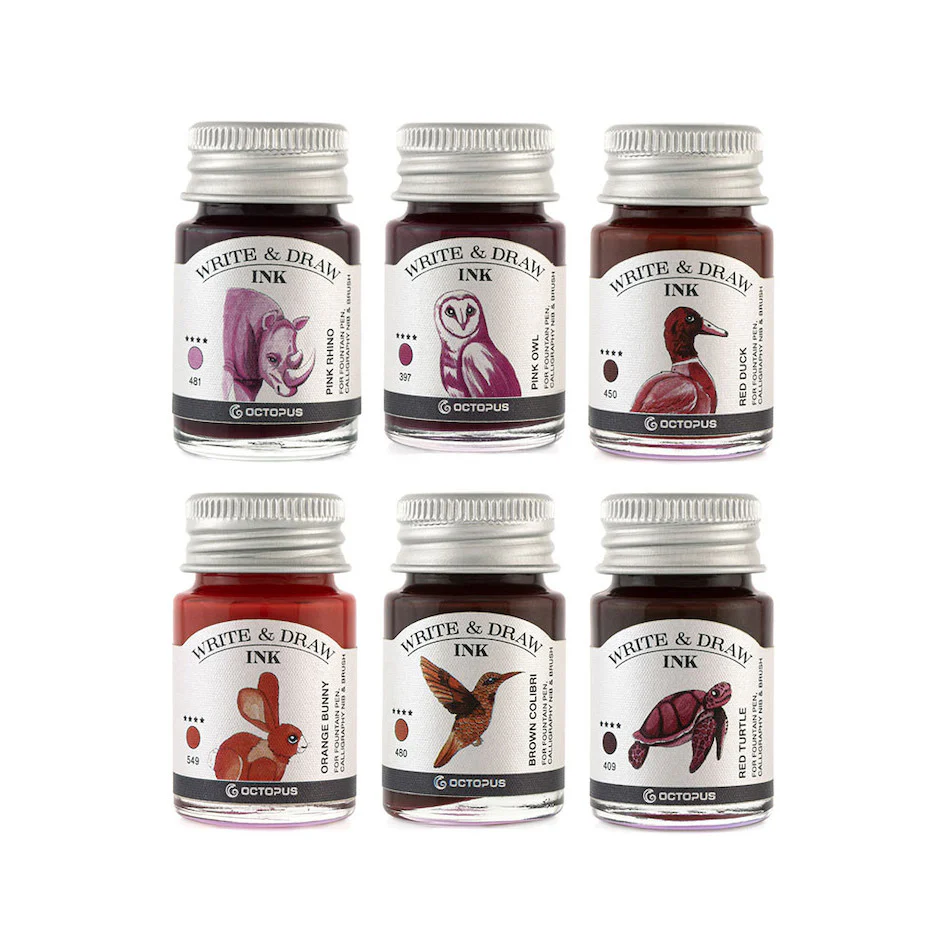 Octopus Write and Draw Ink Set of 6 Desert