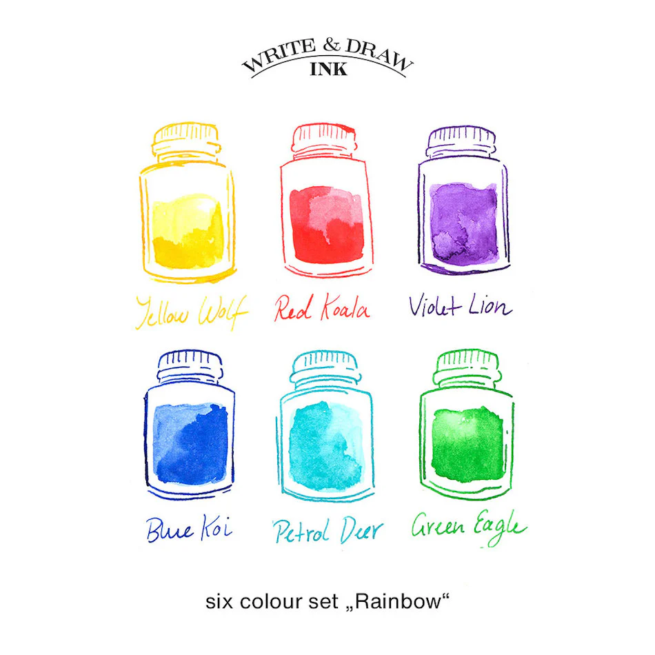 Octopus Write and Draw Ink Set of 6 Rainbow - Image 2