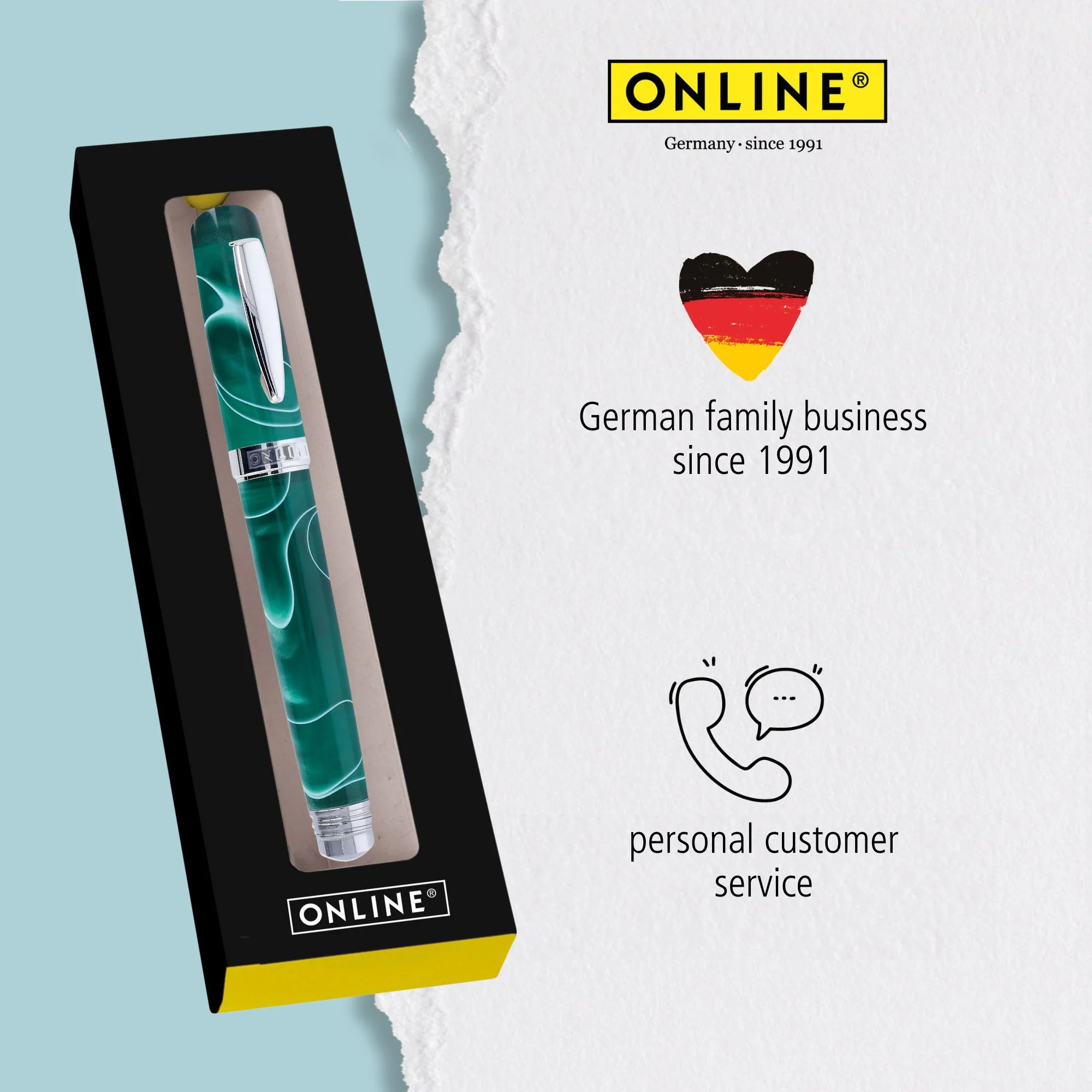 ONLINE Bohemian Art Fountain Pen Green - Image 4