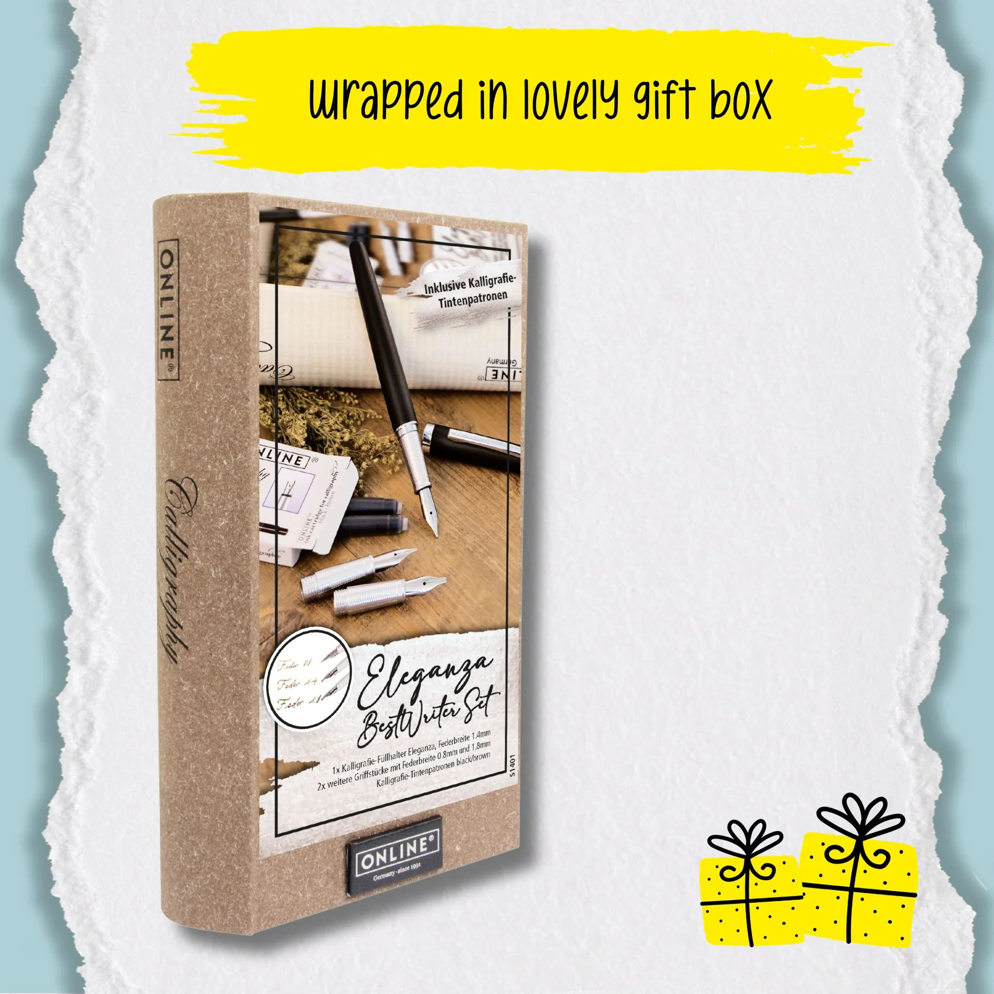 ONLINE Eleganza Metal Calligraphy Pen Gift Set - Image 3
