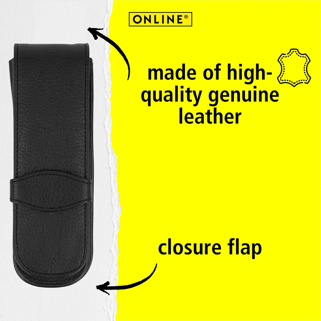 ONLINE Modern Leather 2-Pen Case - Image 4