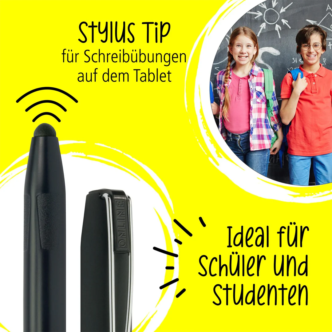 ONLINE Switch Plus Rollerball Pen with Stylus Tip Black - Image 3
