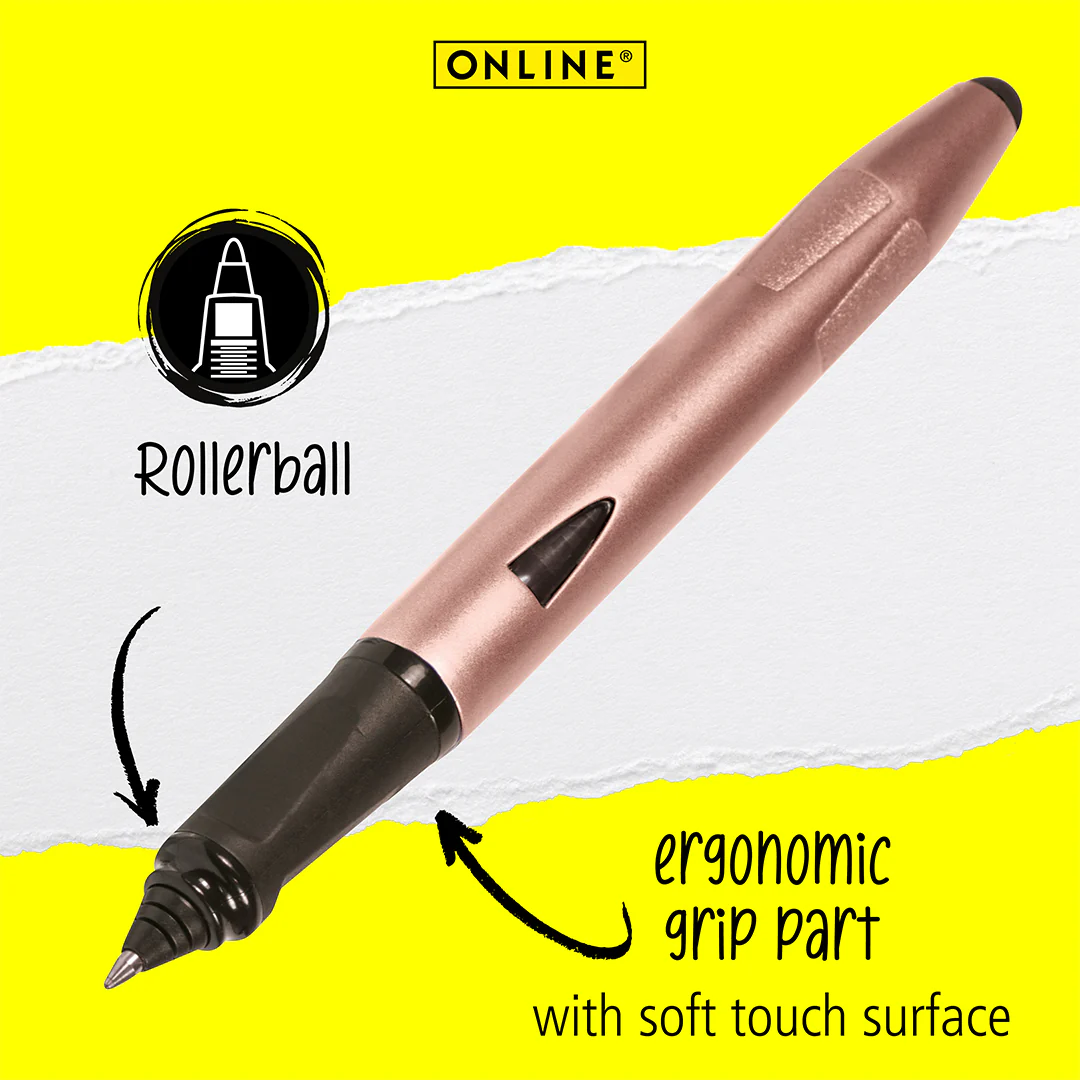ONLINE Switch Plus Rollerball Pen with Stylus Tip Rosegold - Image 3