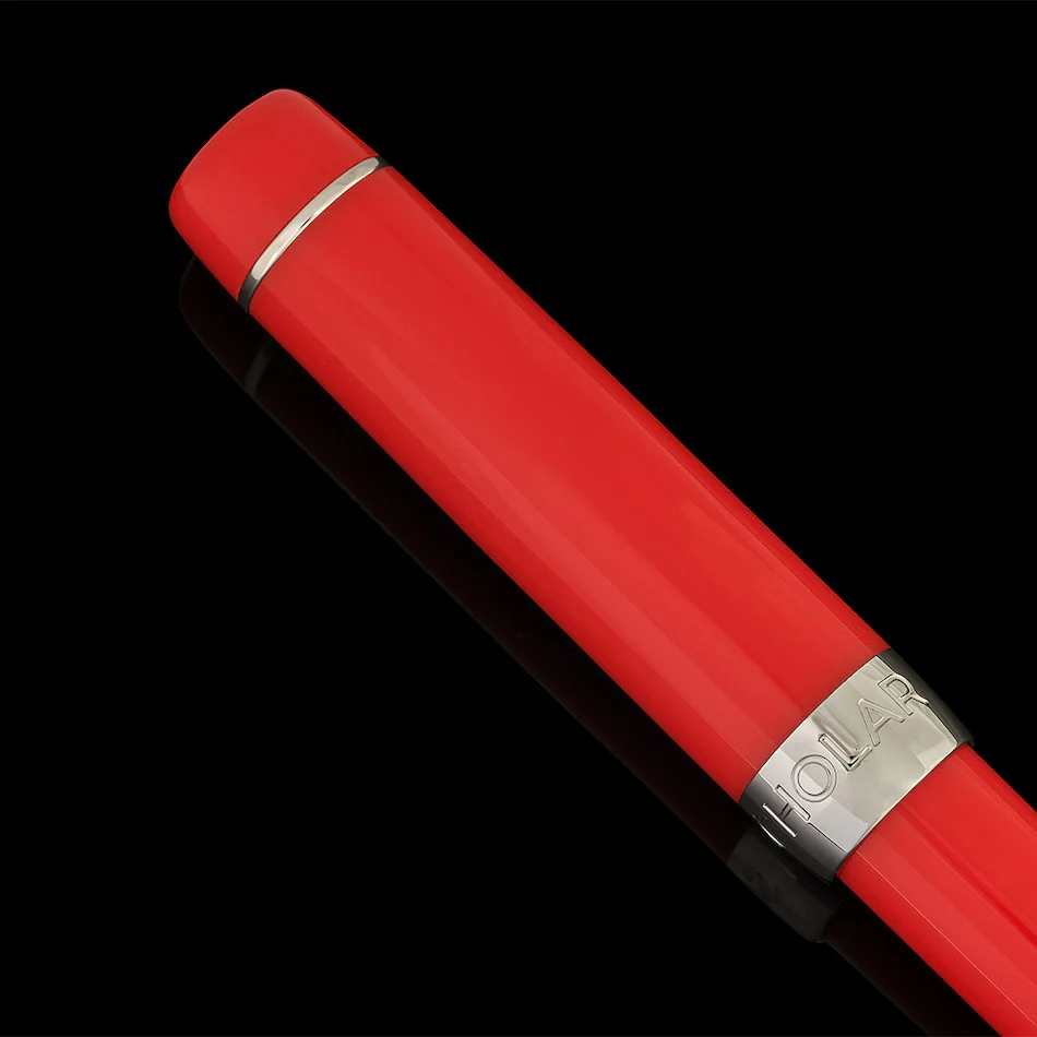 Onoto Scholar Fountain Pen Rosso with Silver Trim - Image 5