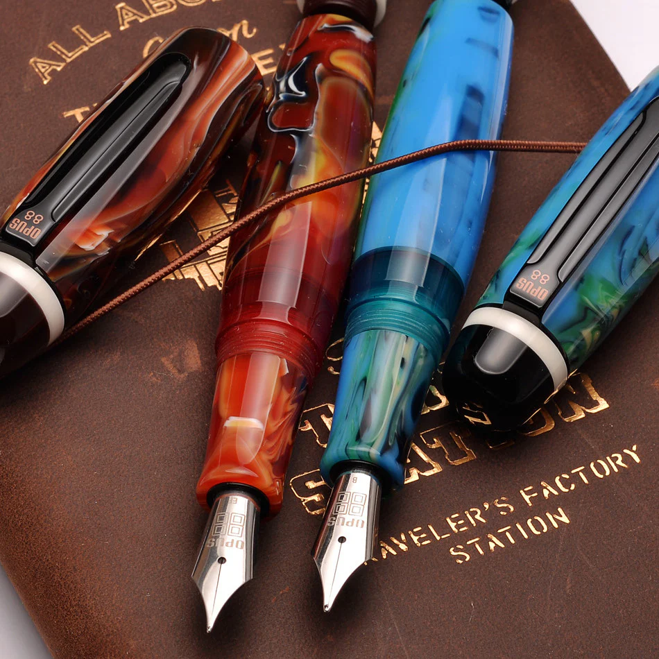 Opus 88 Bela Eye Dropper Fountain Pen Blue - Image 2