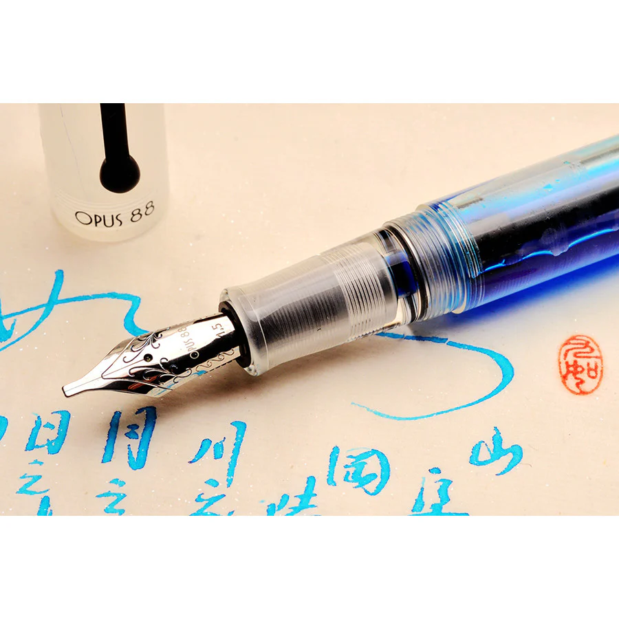 Opus 88 Demonstrator Eye Dropper Fountain Pen Clear - Image 4