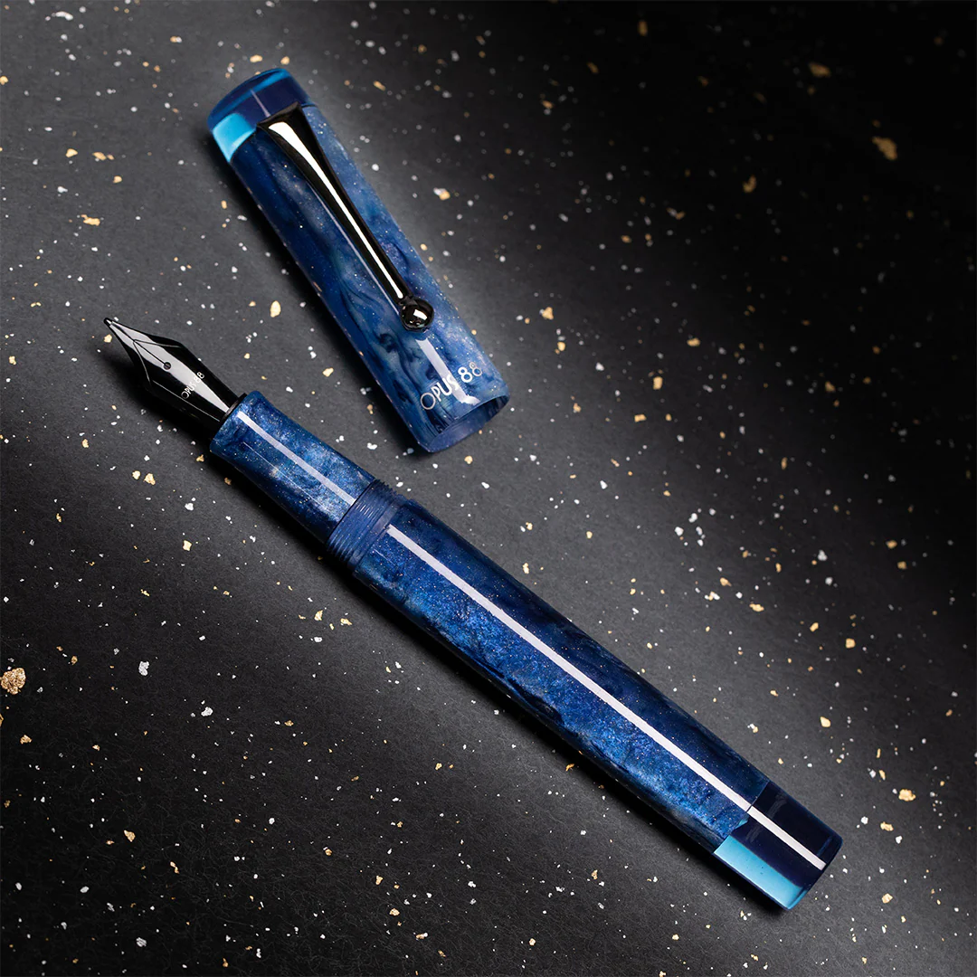 Opus 88 Demonstrator Eye Dropper Fountain Pen Sapphire - Image 2