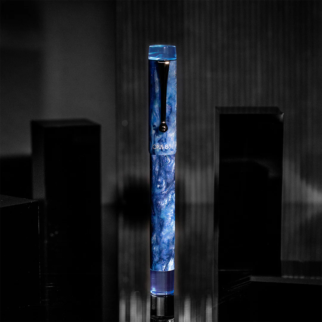 Opus 88 Demonstrator Eye Dropper Fountain Pen Sapphire - Image 3