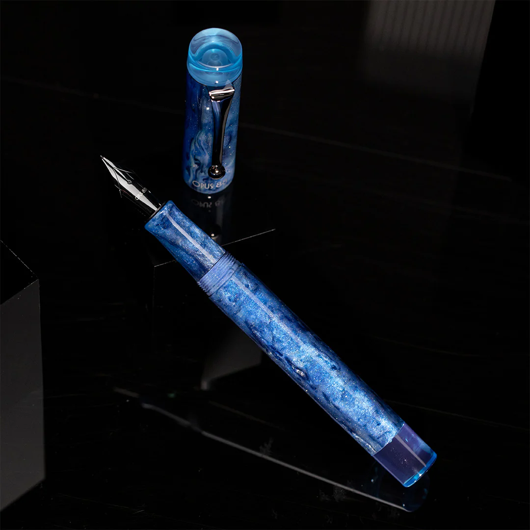 Opus 88 Demonstrator Eye Dropper Fountain Pen Sapphire - Image 5