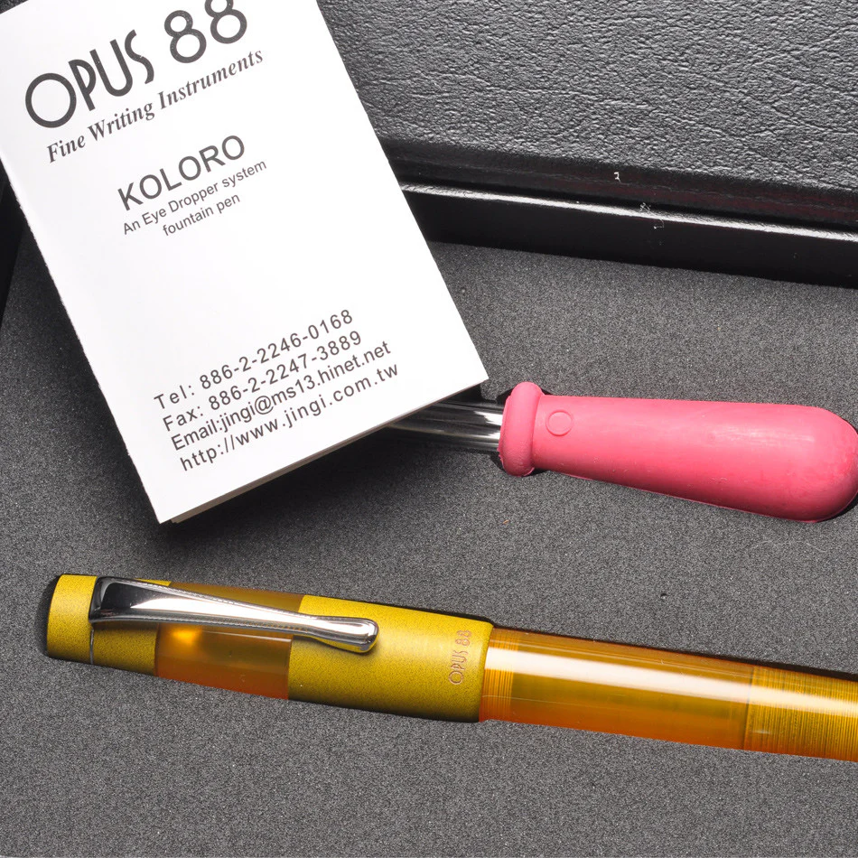 Opus 88 Koloro Eye Dropper Fountain Pen Orange - Image 4