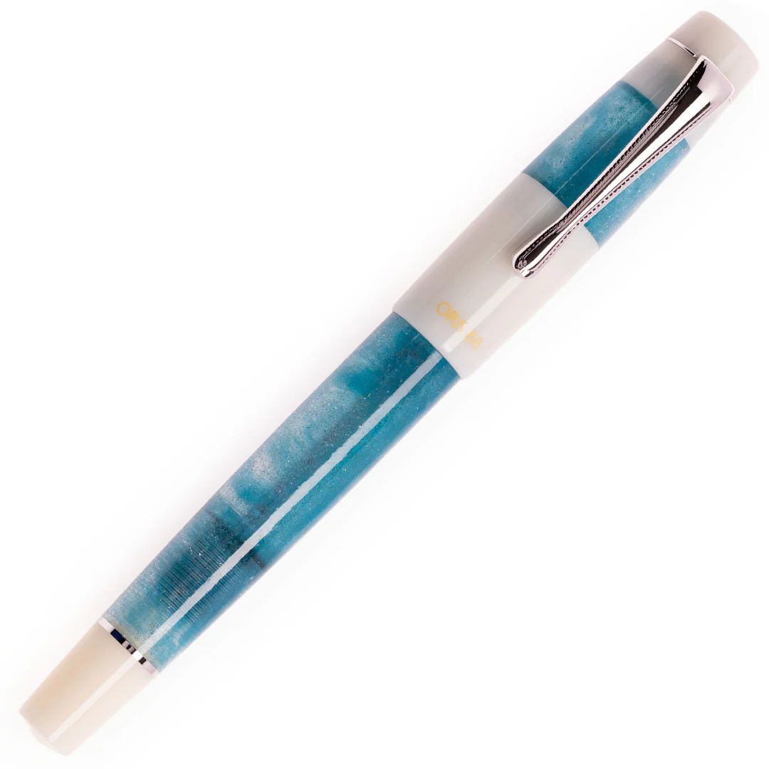 Opus 88 Koloro Eye Dropper Fountain Pen White Blue - Image 4