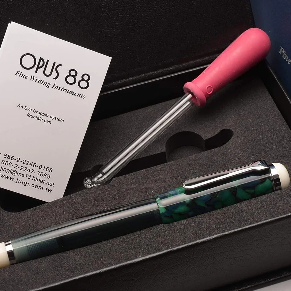 Opus 88 Omar Eye Dropper Fountain Pen Green - Image 2