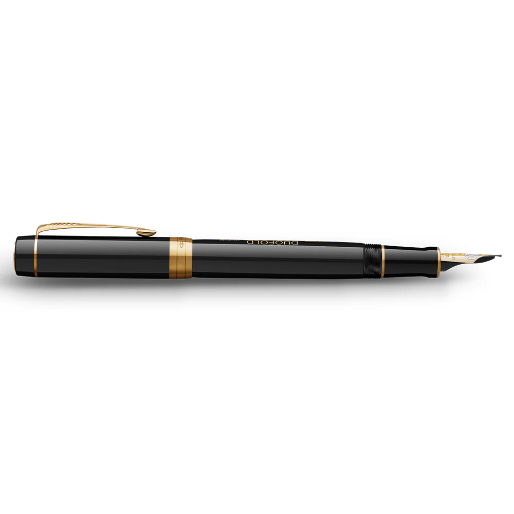Parker Duofold 135th Anniversary Centennial Fountain Pen Black with Gold Trim - Image 3