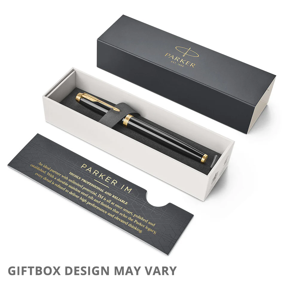 Parker IM Fountain Pen Black with Gold Trim - Image 4